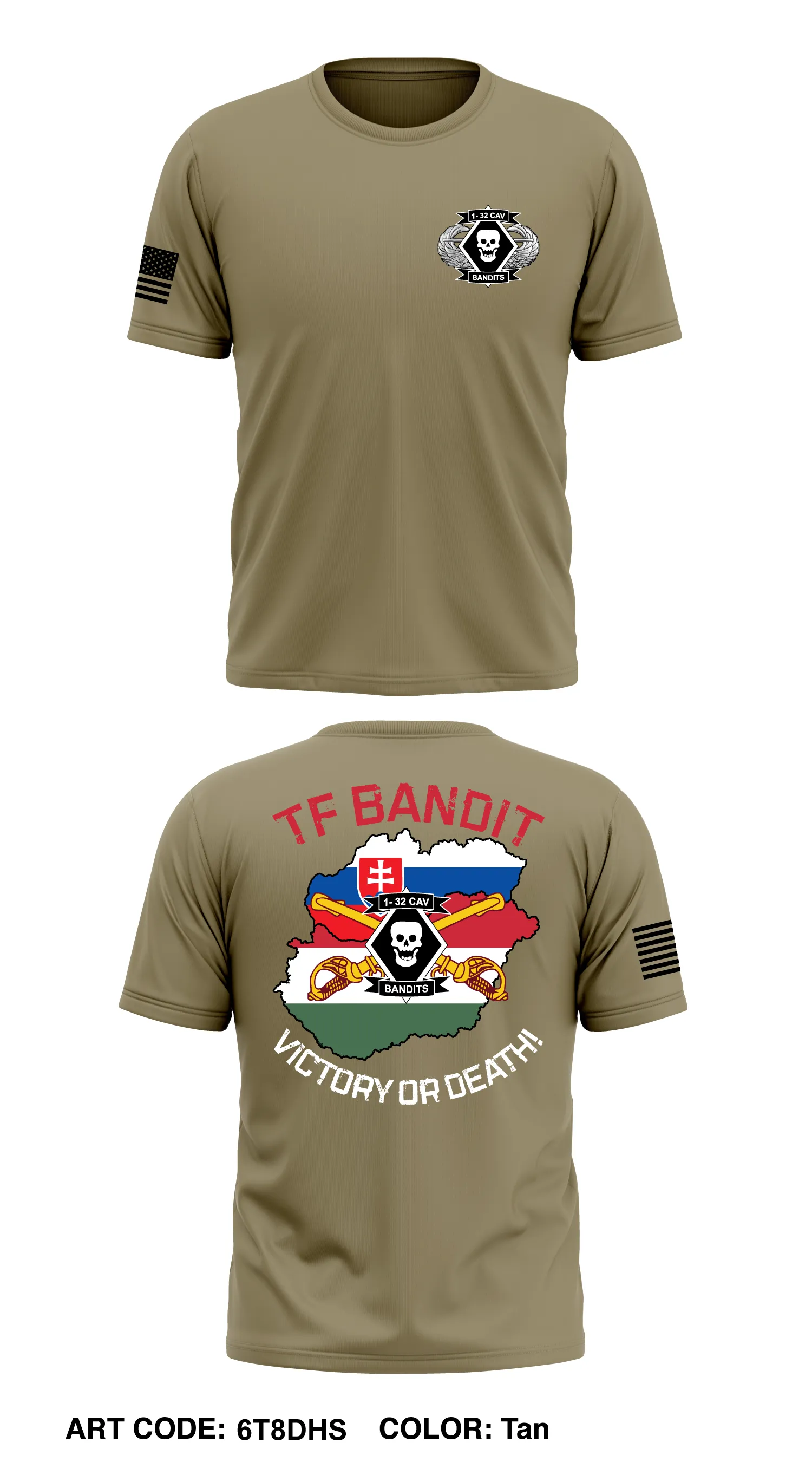 1-32 Cavalry Regiment Core Men's SS Performance Tee - 6T8DHS