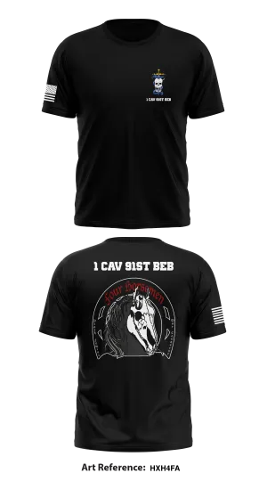 1 cav 91st beb Store 1 Core Men's SS Performance Tee - hXH4Fa