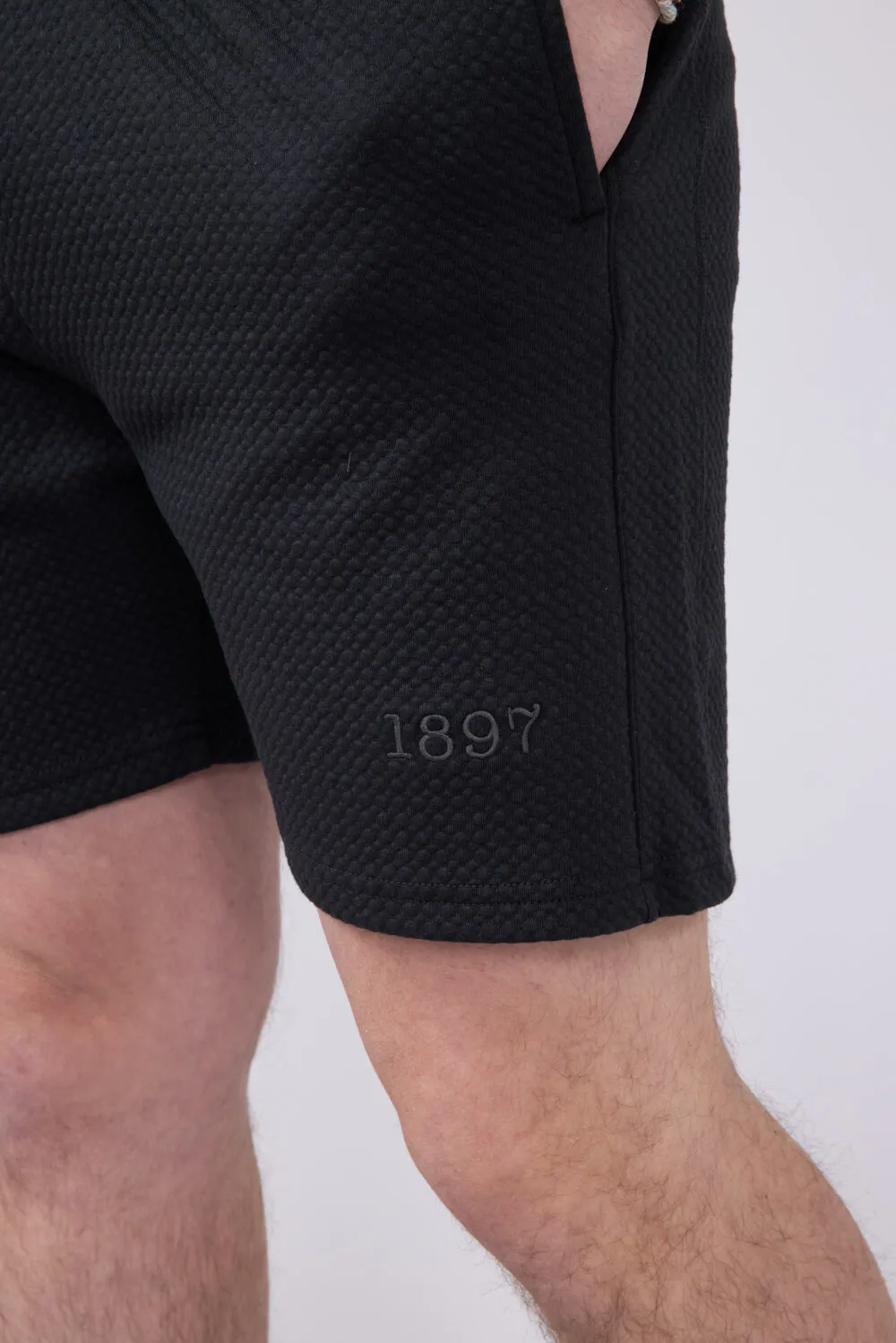 1897 Active Diamond Stretch Shorts for Men in Charcoal | MP923-CHARCOAL