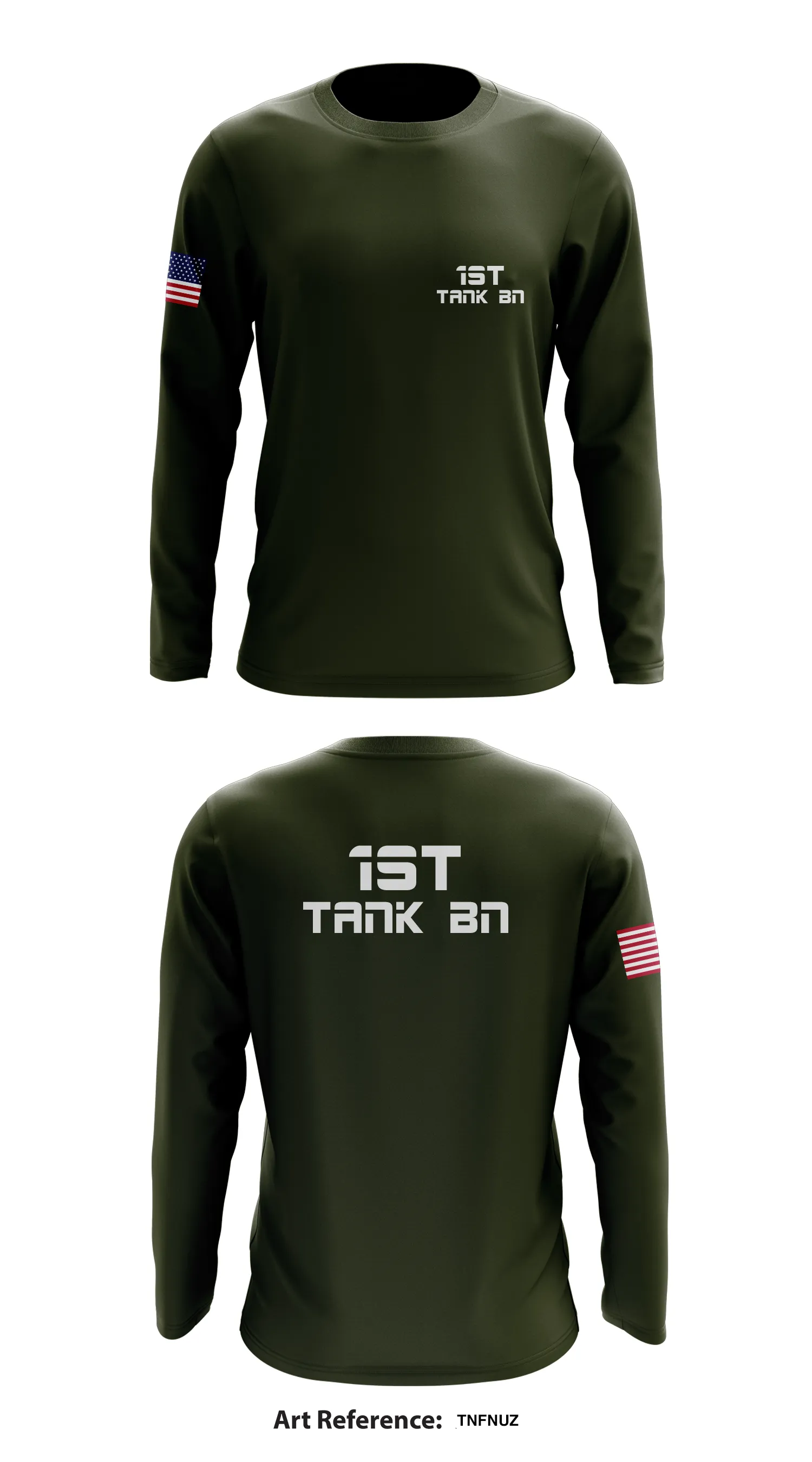 1st Tank BN Store 1  Core Men's LS Performance Tee - tnfNUz