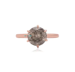 3 Carat Salt and Pepper Diamond Ring