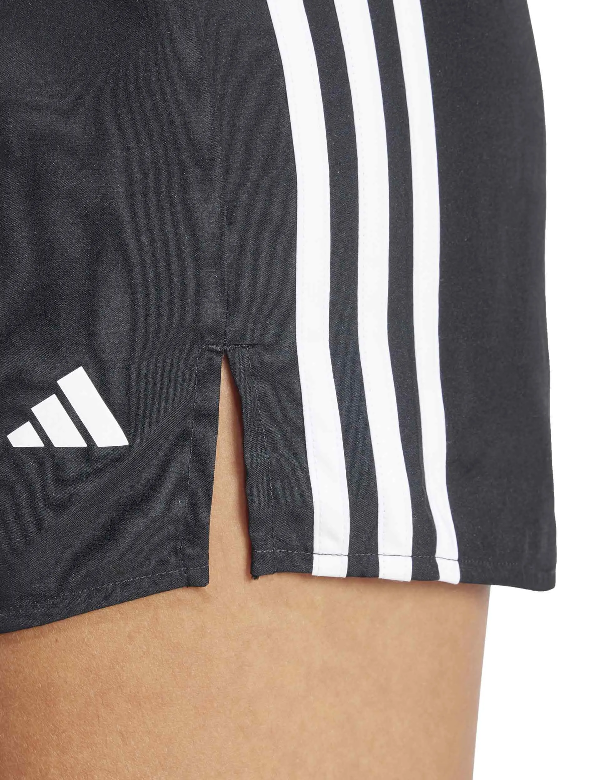3-Stripes High Waisted Shorts - Black/White