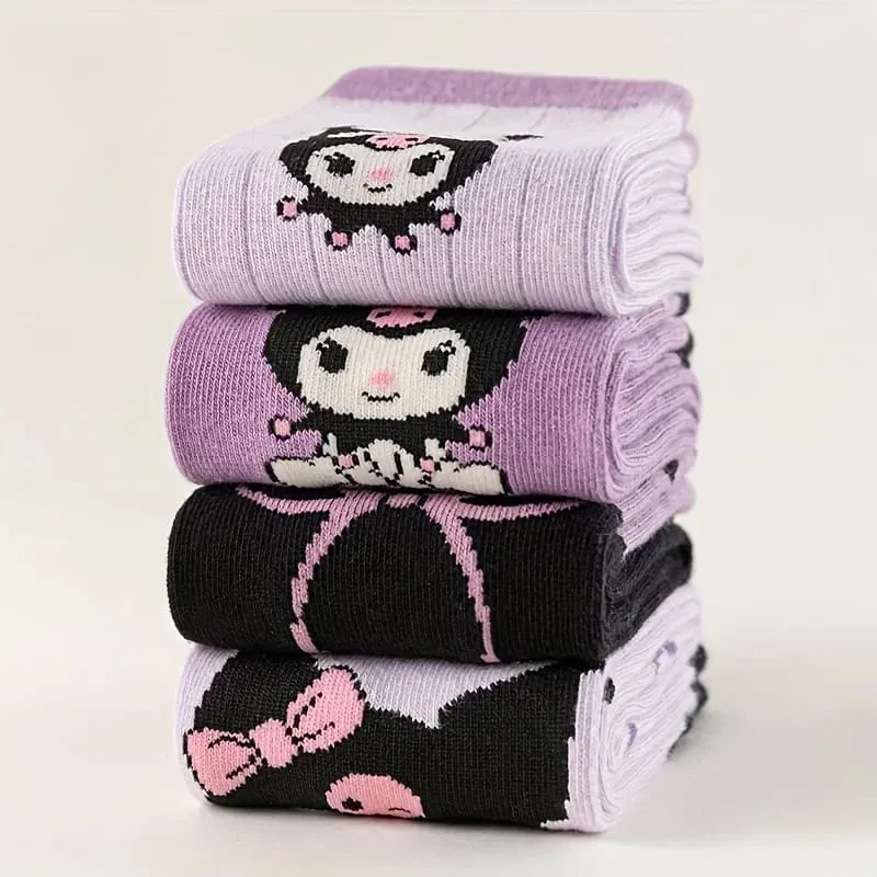 4 Pair Devil Baby Pastel Goth Sock Set