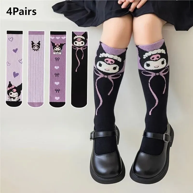 4 Pair Devil Baby Pastel Goth Sock Set