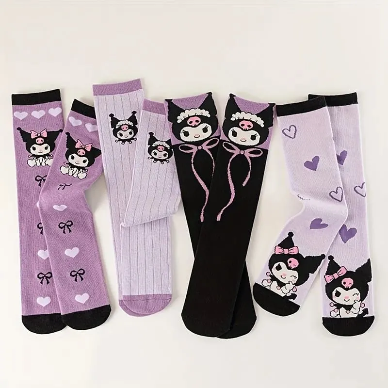 4 Pair Devil Baby Pastel Goth Sock Set