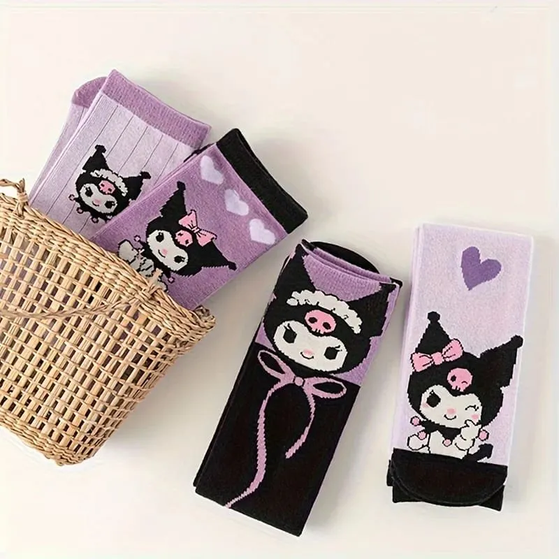 4 Pair Devil Baby Pastel Goth Sock Set