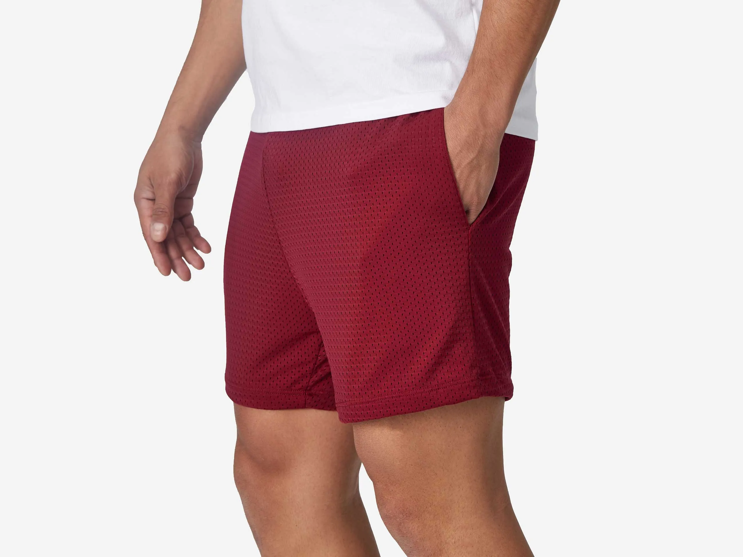 4" Pocket Lounge Short ~ Burgundy