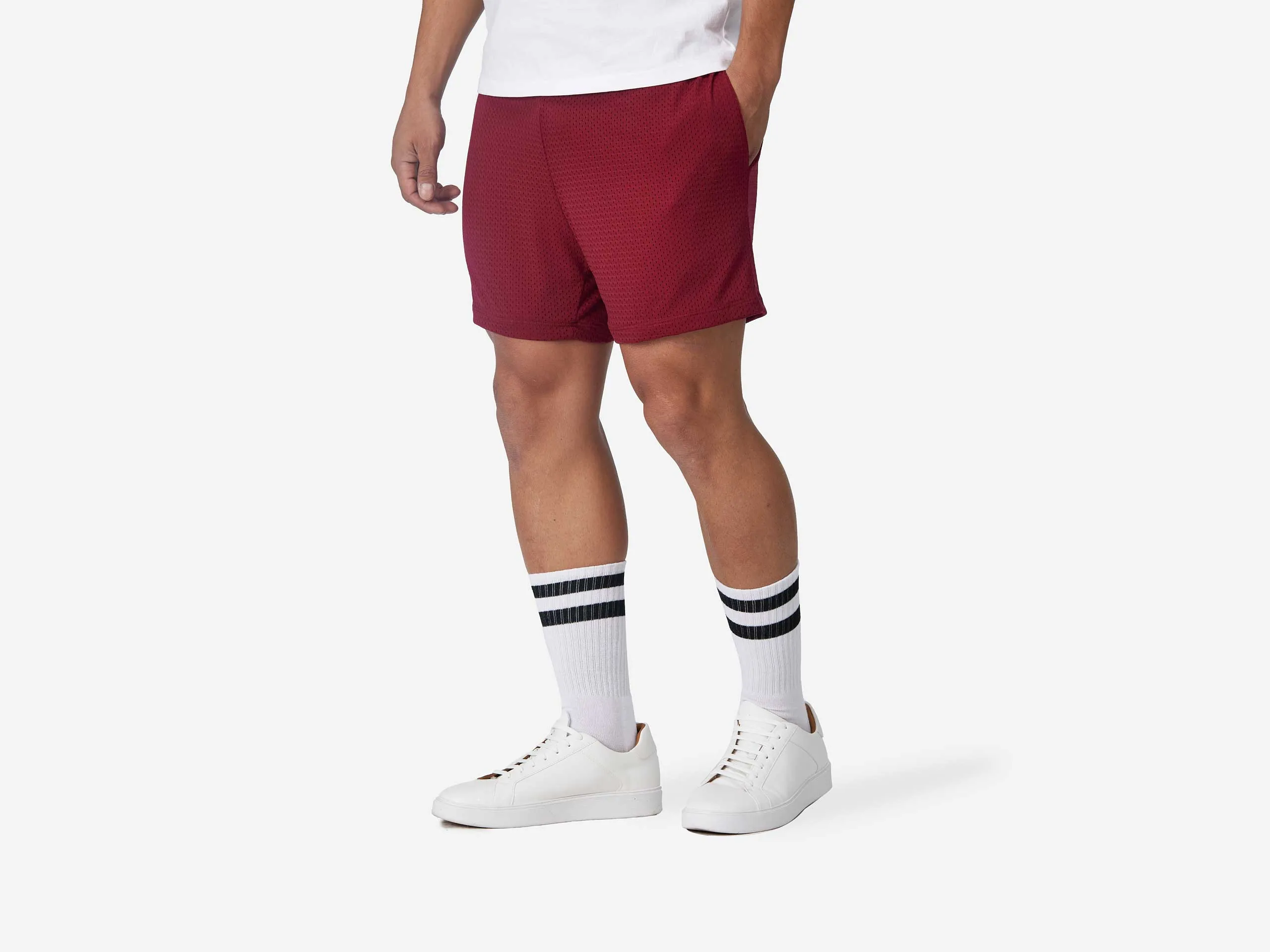 4" Pocket Lounge Short ~ Burgundy