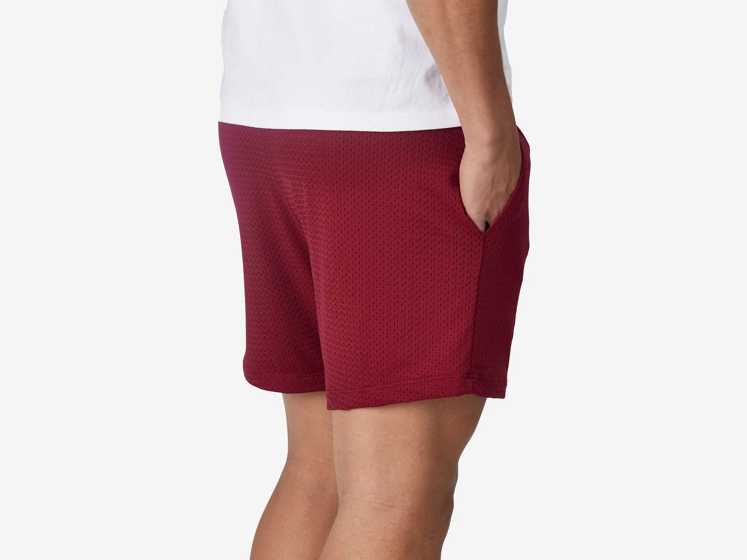 4" Pocket Lounge Short ~ Burgundy