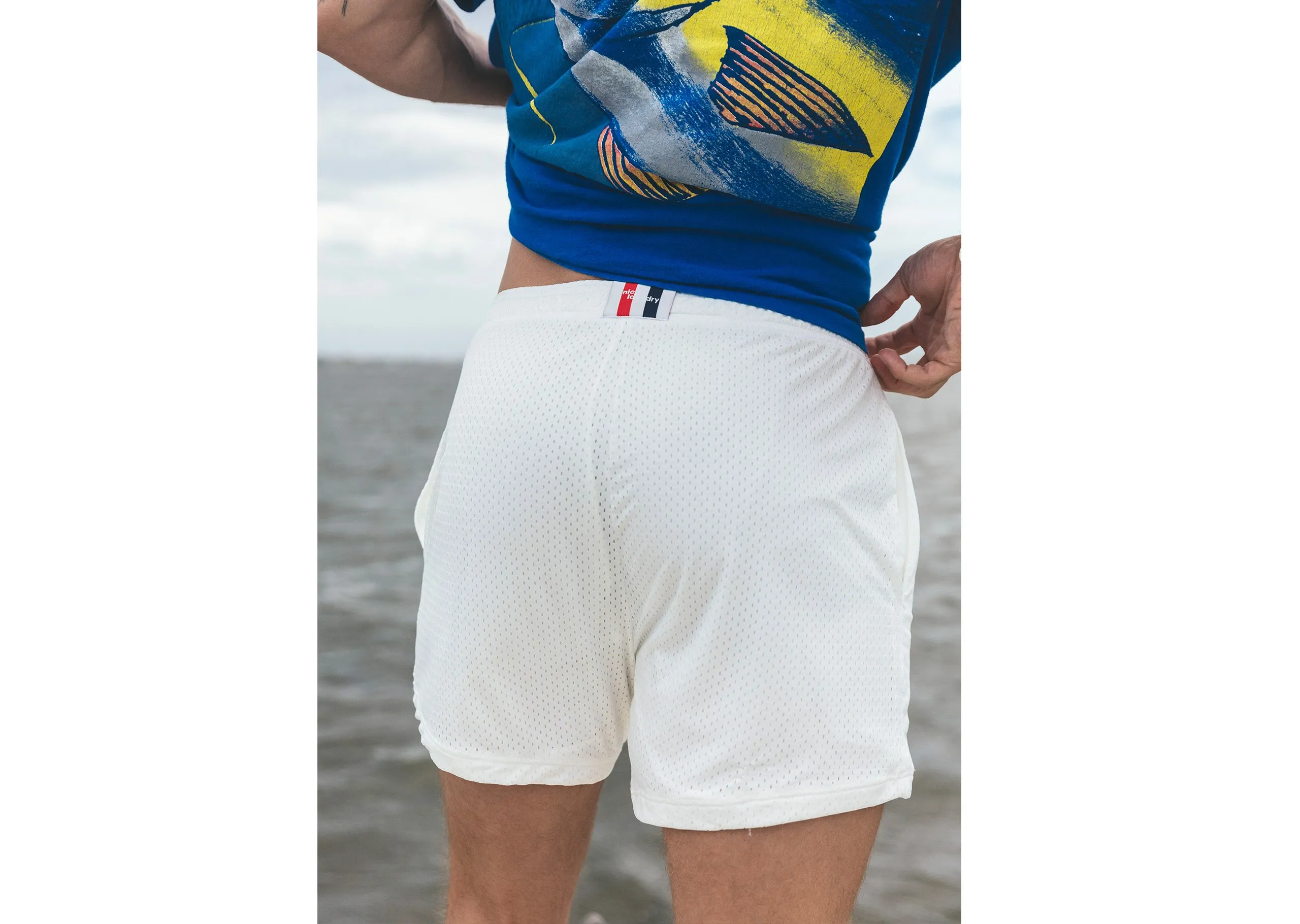 6" Pocket Lounge Short ~ Cream