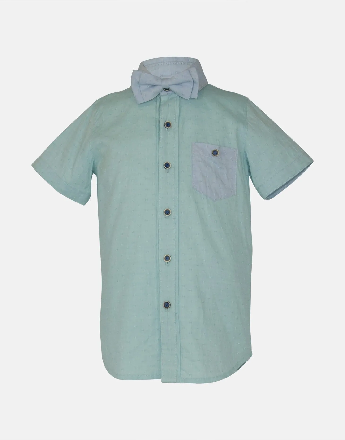 Aber: Aqua shirt & bow tie