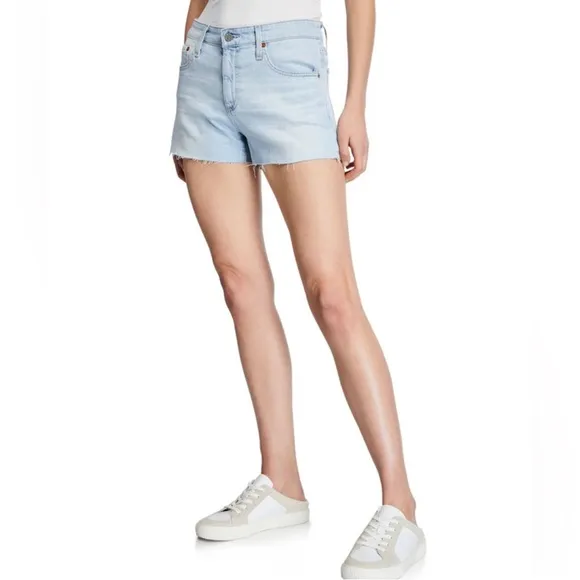 AG The Bryn Ex Boyfriend Cut Off Denim Jean Shorts Size 28 Light Wash Preppy