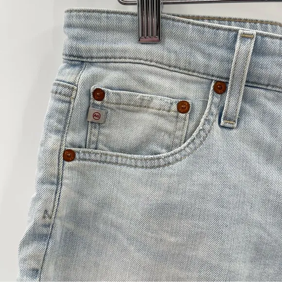 AG The Bryn Ex Boyfriend Cut Off Denim Jean Shorts Size 28 Light Wash Preppy