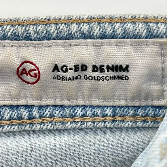 AG The Bryn Ex Boyfriend Cut Off Denim Jean Shorts Size 28 Light Wash Preppy