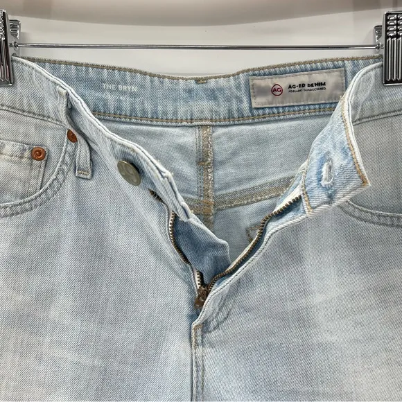 AG The Bryn Ex Boyfriend Cut Off Denim Jean Shorts Size 28 Light Wash Preppy