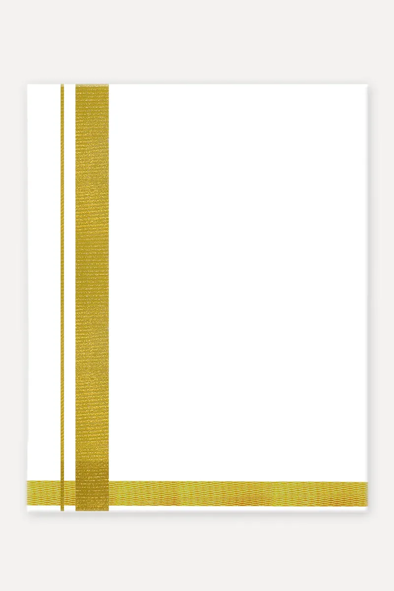 Akil - White Single Layered Dhoti With Jari Borders For Men | Uathayam