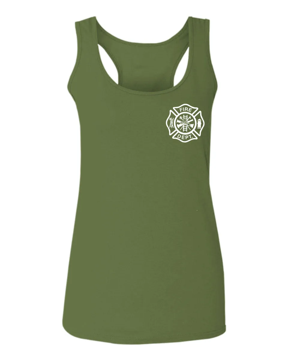 American Thin Red Line Firefighter Support Seal  women's Tank Top sleeveless Racerback
