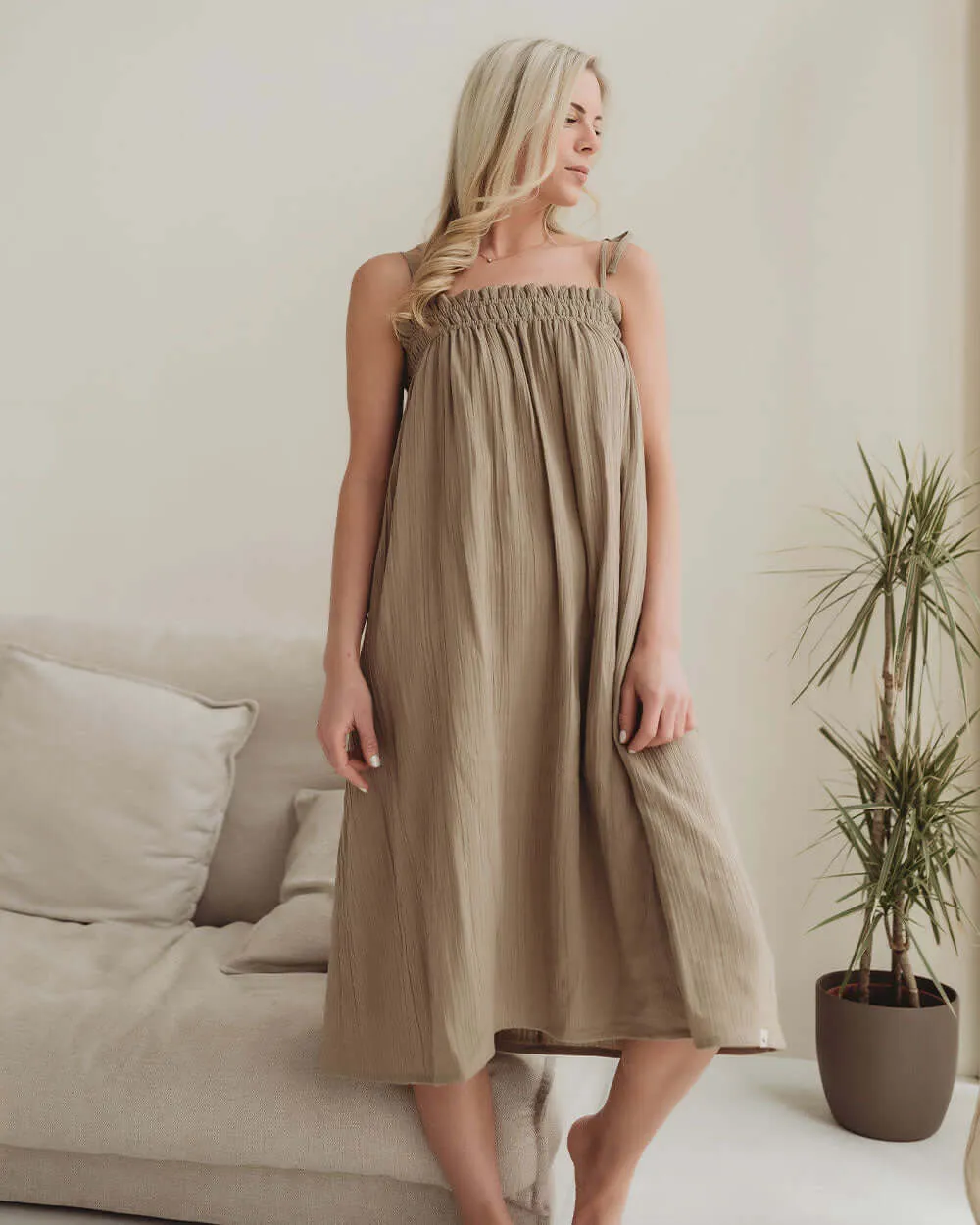 Anna Beige Multifunctional Maxi Skirt