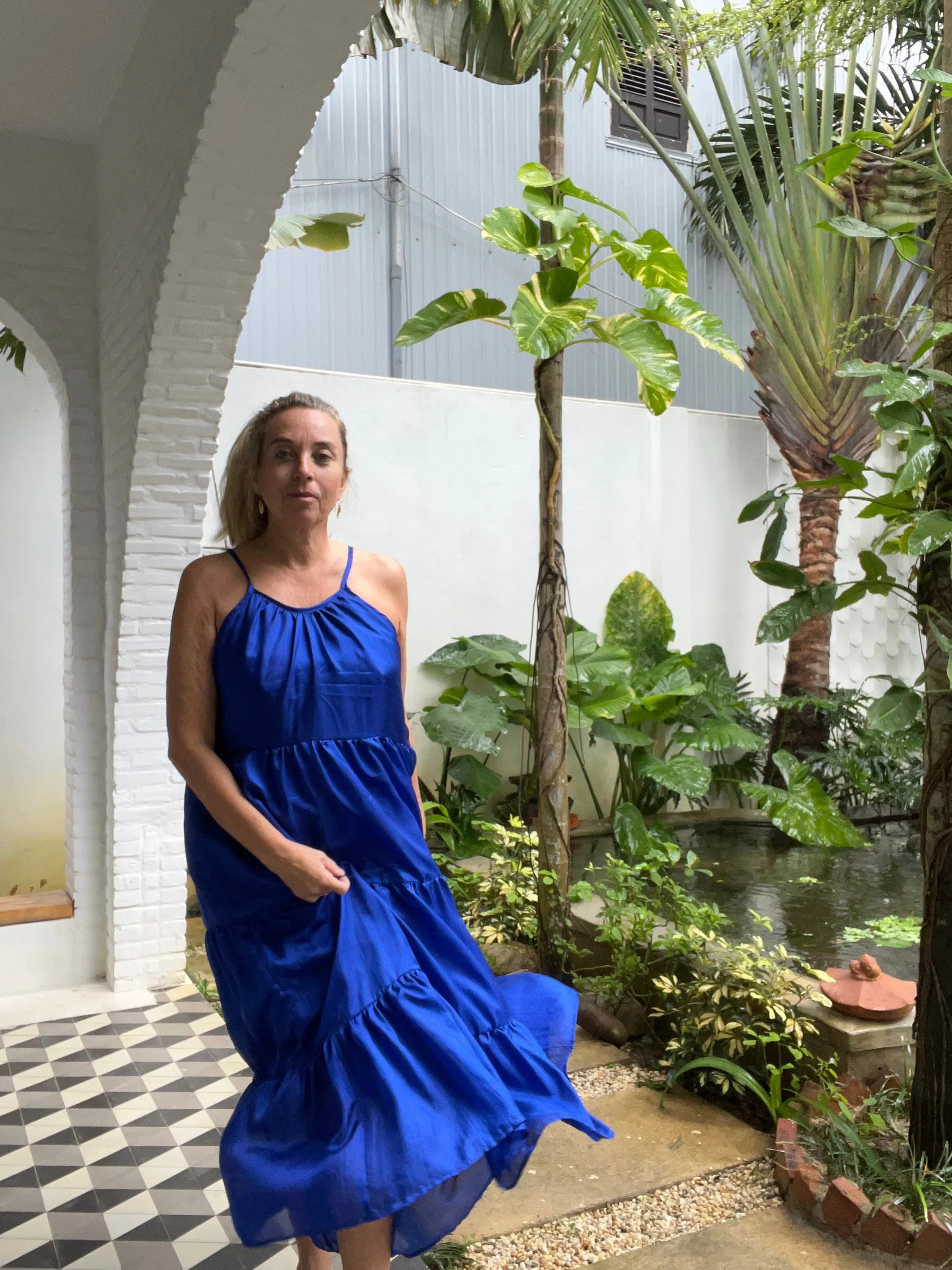 Apsara silk  Hanoi  Blue