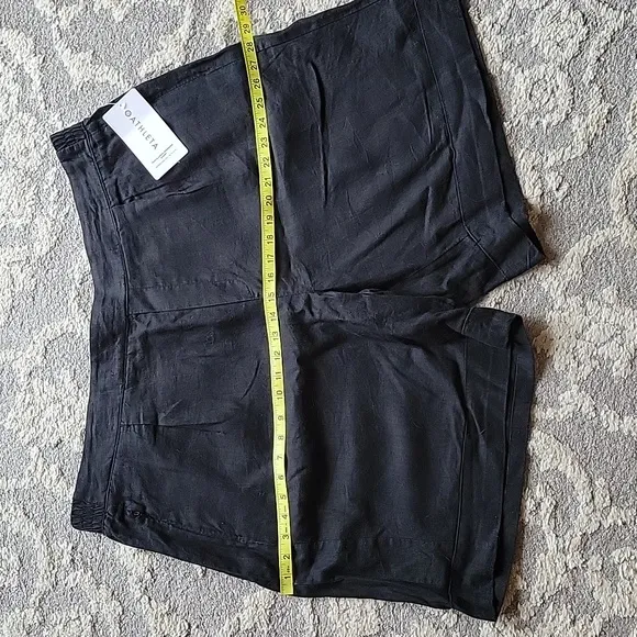 Athleta Playa Linen Bermuda Shorts 22 Black New