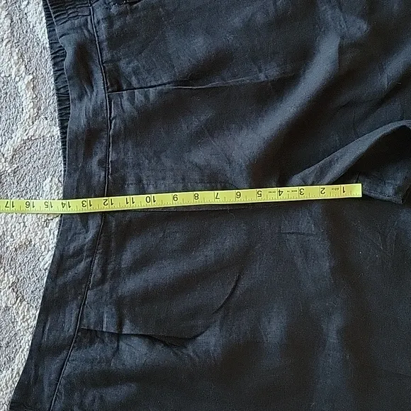 Athleta Playa Linen Bermuda Shorts 22 Black New