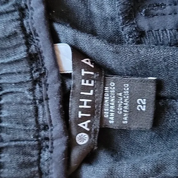 Athleta Playa Linen Bermuda Shorts 22 Black New