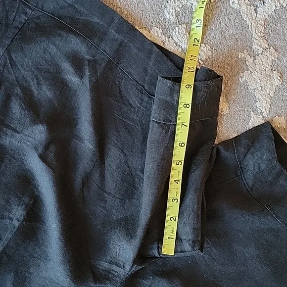 Athleta Playa Linen Bermuda Shorts 22 Black New