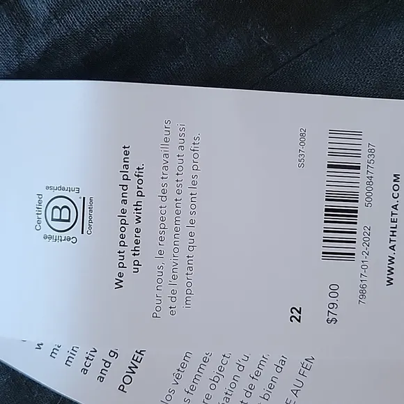 Athleta Playa Linen Bermuda Shorts 22 Black New