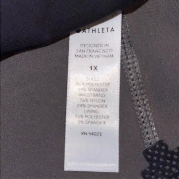 Athleta Run With It Printed Nebula Black Athletic Shorts NWT 1X