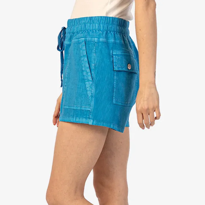 Azure Drawcord Linen Short