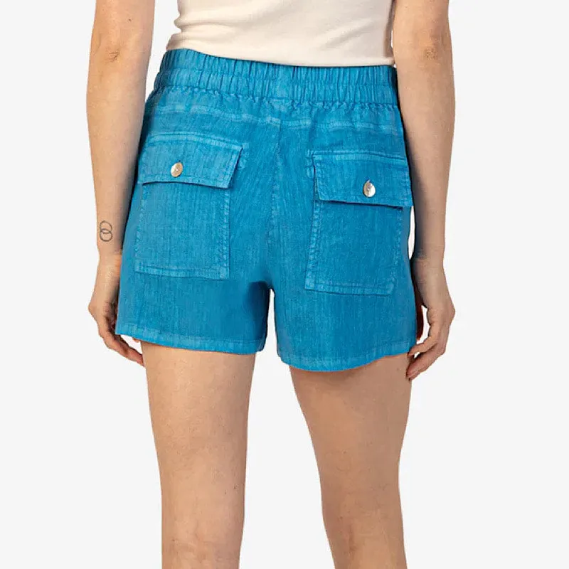 Azure Drawcord Linen Short