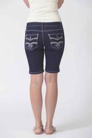 Bermuda Fitted Womens Denim Shorts -  OBW16 151116-1