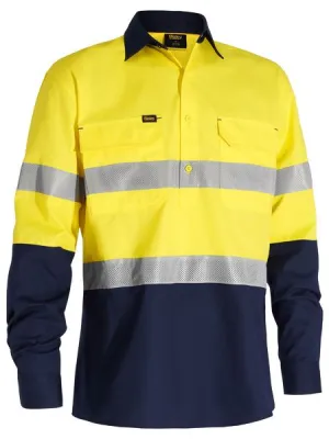 Bisley BSC6415T X Airflow Closed Front Taped Hi Vis Ripstop Shirt