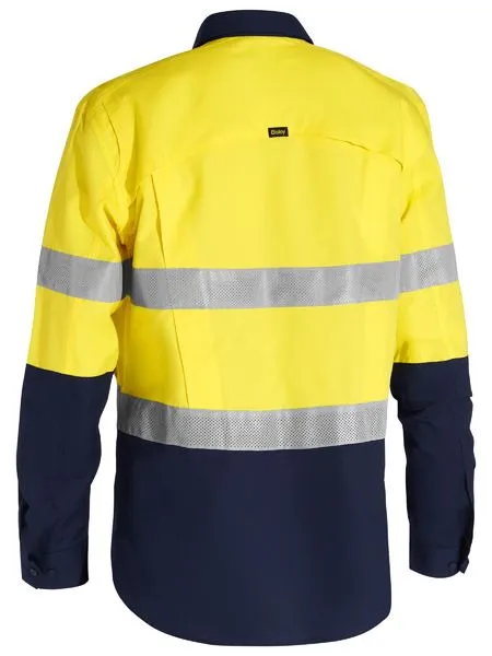 Bisley BSC6415T X Airflow Closed Front Taped Hi Vis Ripstop Shirt