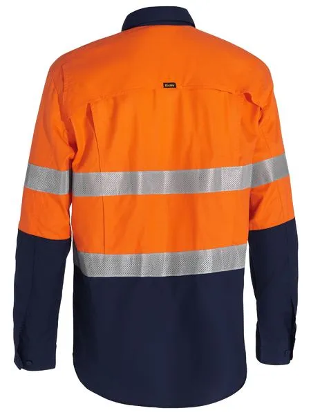 Bisley BSC6415T X Airflow Closed Front Taped Hi Vis Ripstop Shirt