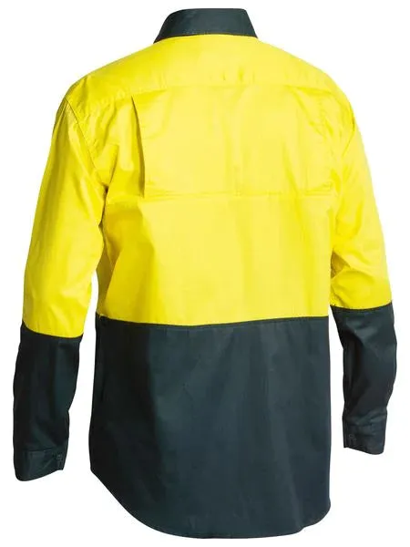 Bisley Hi Vis Cool Lightweight Drill Shirt- Long Sleeve-(BS6895)