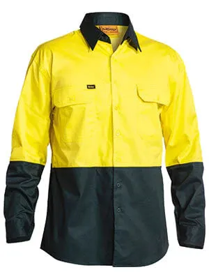 Bisley Hi Vis Cool Lightweight Drill Shirt- Long Sleeve-(BS6895)