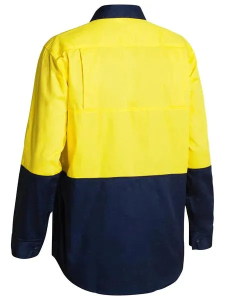 Bisley Hi Vis Cool Lightweight Drill Shirt- Long Sleeve-(BS6895)