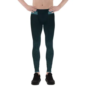 Black and Dark Blue Snake Skin - Crazy-Ass Leggings - Men's