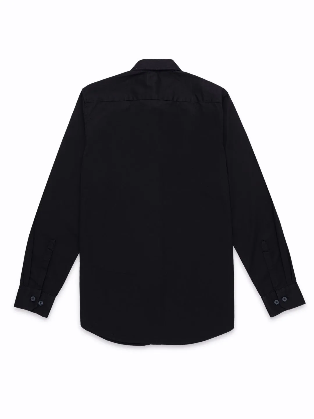 Black Cotton Utility Shirt