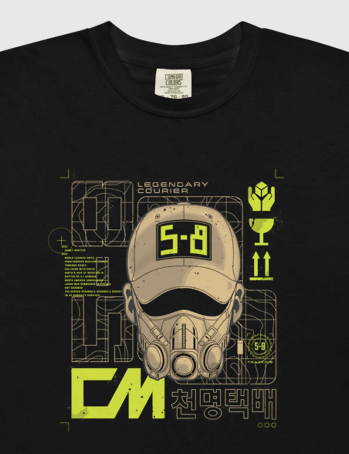 Black Knight Courier Men's Garment-Dyed Heavyweight T-Shirt [Black]