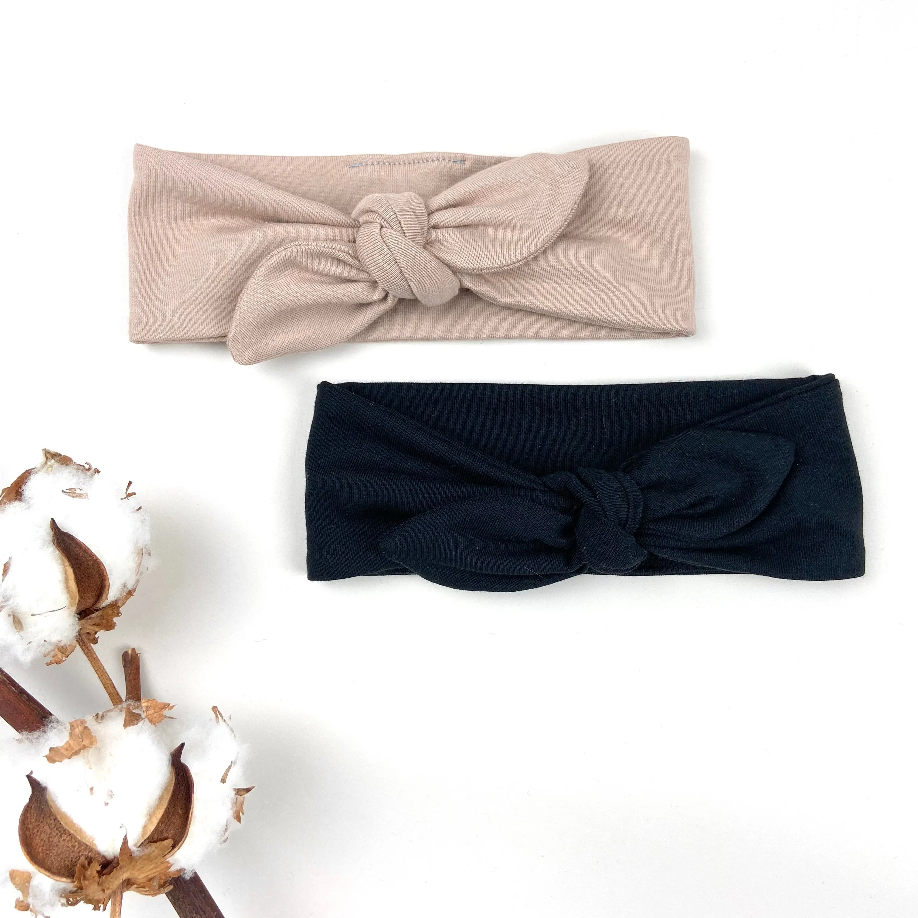 BLACK KNOTTED HEAD WRAP