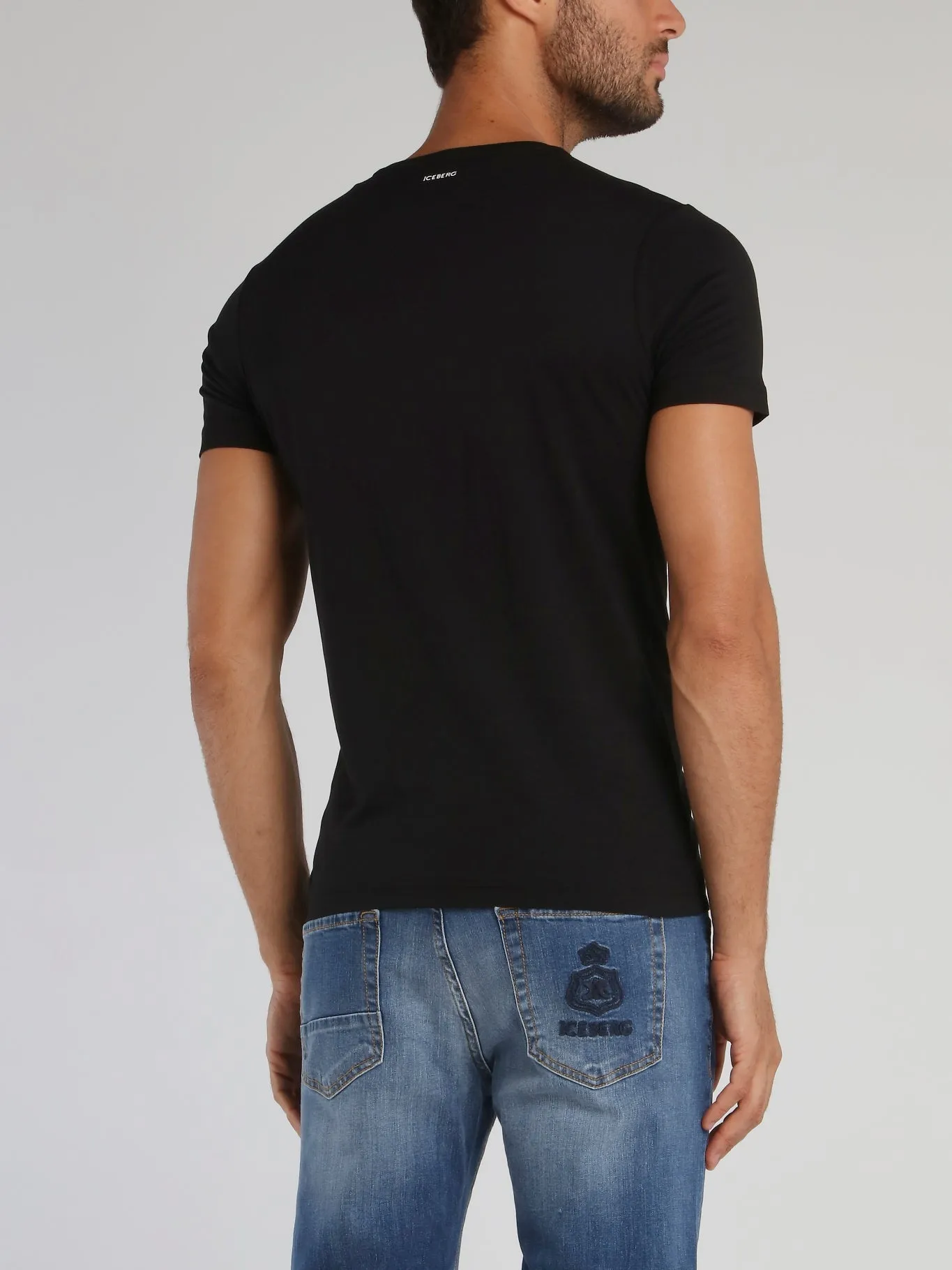 Black Mickey Mouse Crewneck T-Shirt