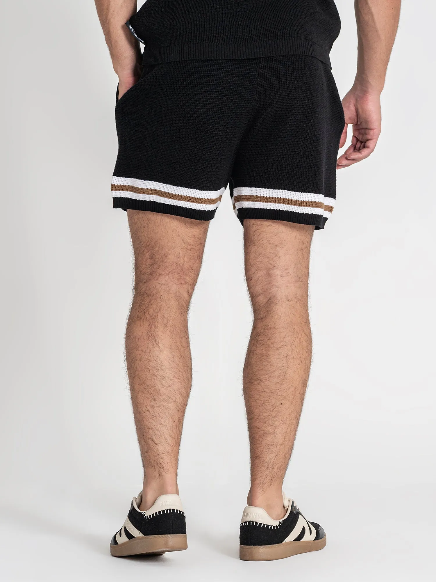 Black Retro Vibes Knit Twinset