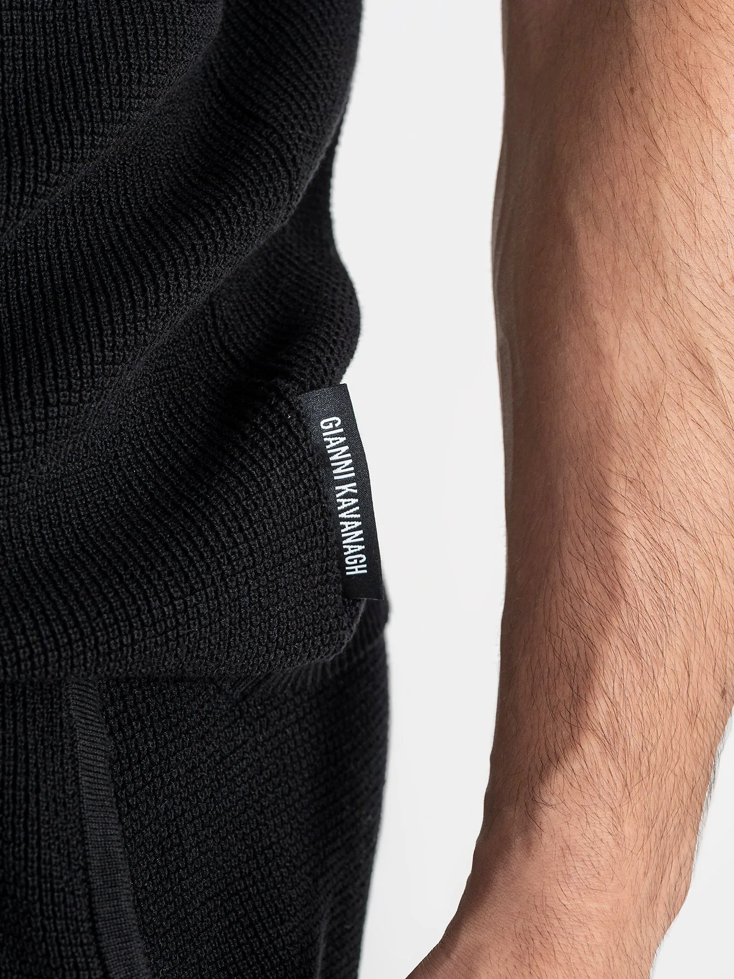 Black Retro Vibes Knit Twinset