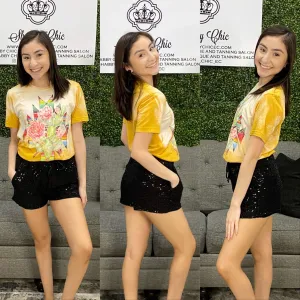 Black Sequin Shorts