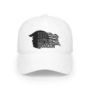 Black Silhouette Trump, Flag, Let’s Go Bandon Low Profile Baseball Cap