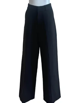 Black Textured Pants