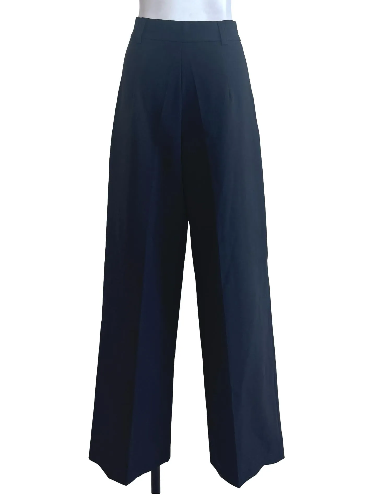 Black Textured Pants