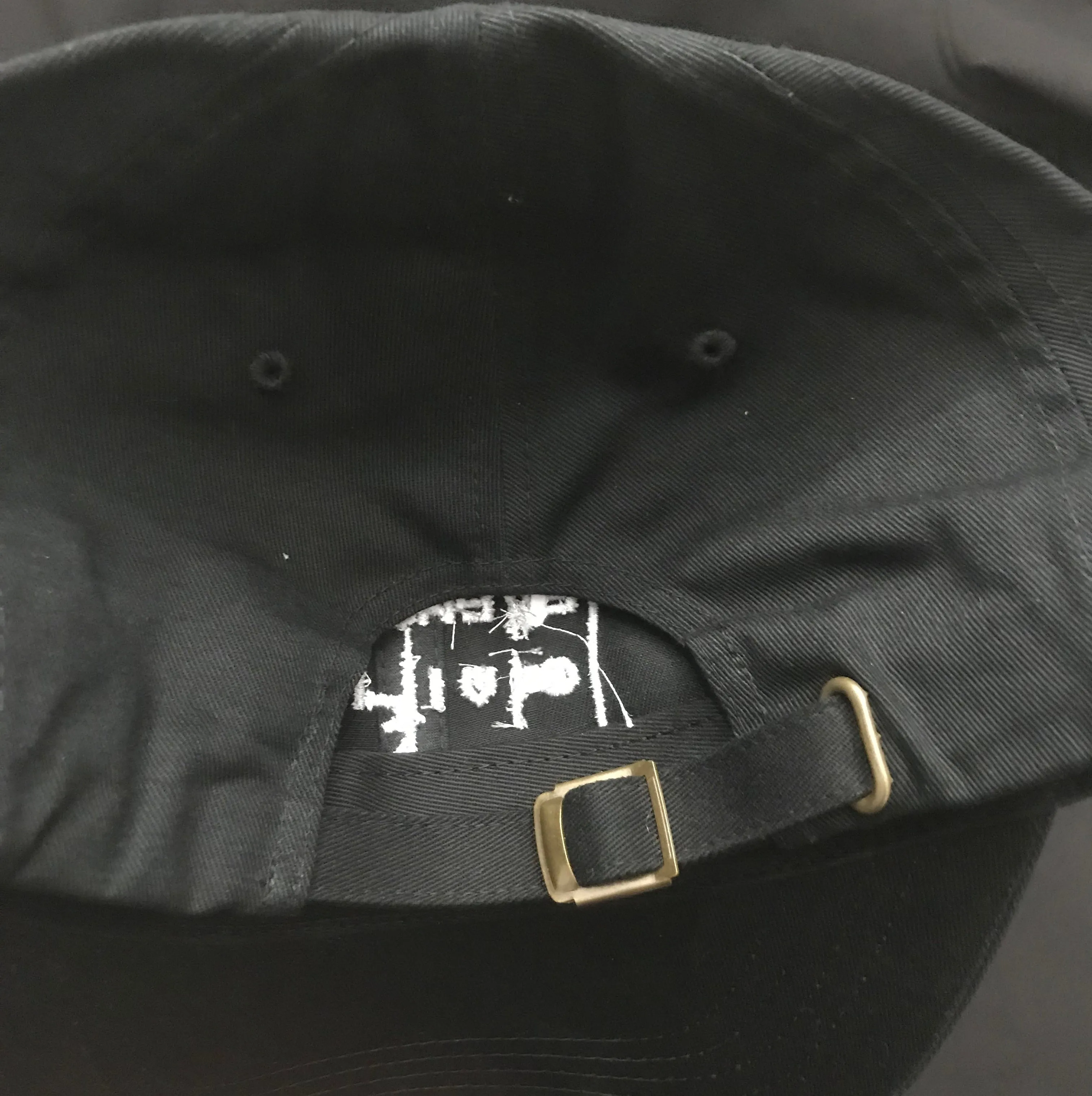 Black Yupoong adjustable, non-structured black hat with grey EveryDayCivilian Logo